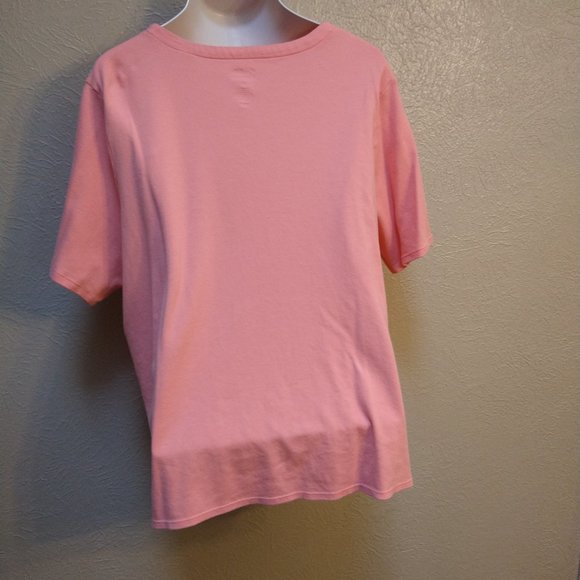 Croft and Barrow Soft Pink Short Sleeve T-Shirt - Picture 2 of 6